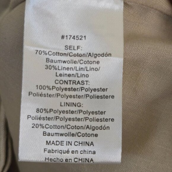 Anthropologie Dolan NWT Pleated Back Cropped Blazer Linen Blend Size M - Picture 11 of 11